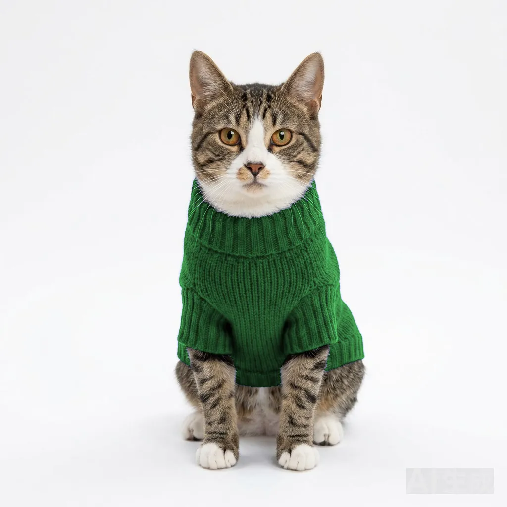 Forest Green Cat Post-Surgery Recovery Suit worn by a dog — fit reference