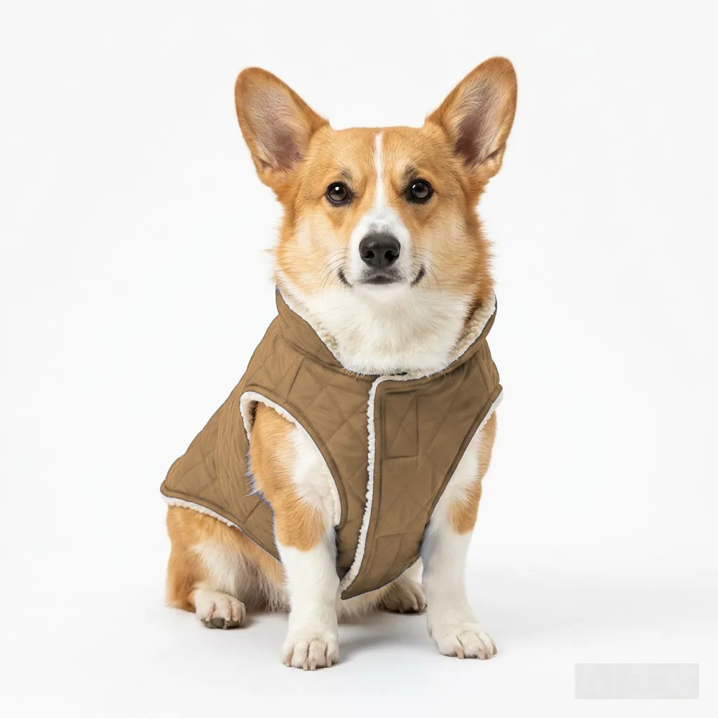 Camel Dog Mesh Cooling Vest worn by a dog — fit reference