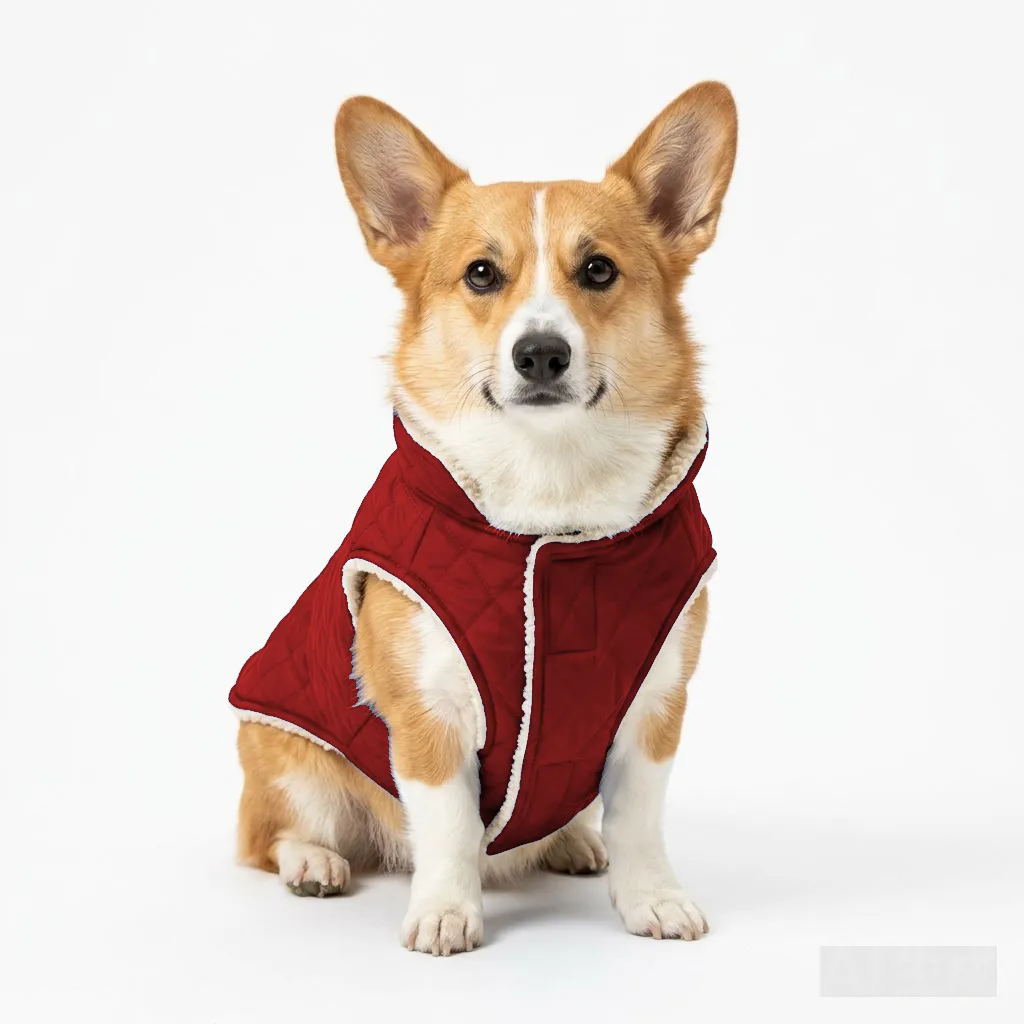 Red Dog Mesh Cooling Vest worn by a dog — fit reference