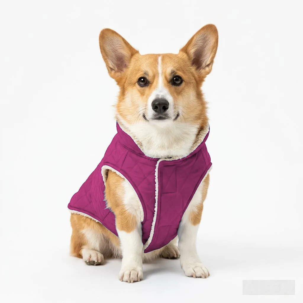 Hot Pink Dog Racerback Tank Top worn by a dog — fit reference