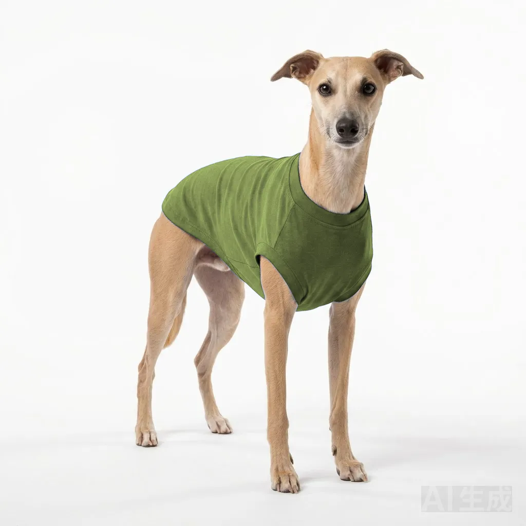 Olive Dog UPF Swim Shirt worn by a dog — fit reference