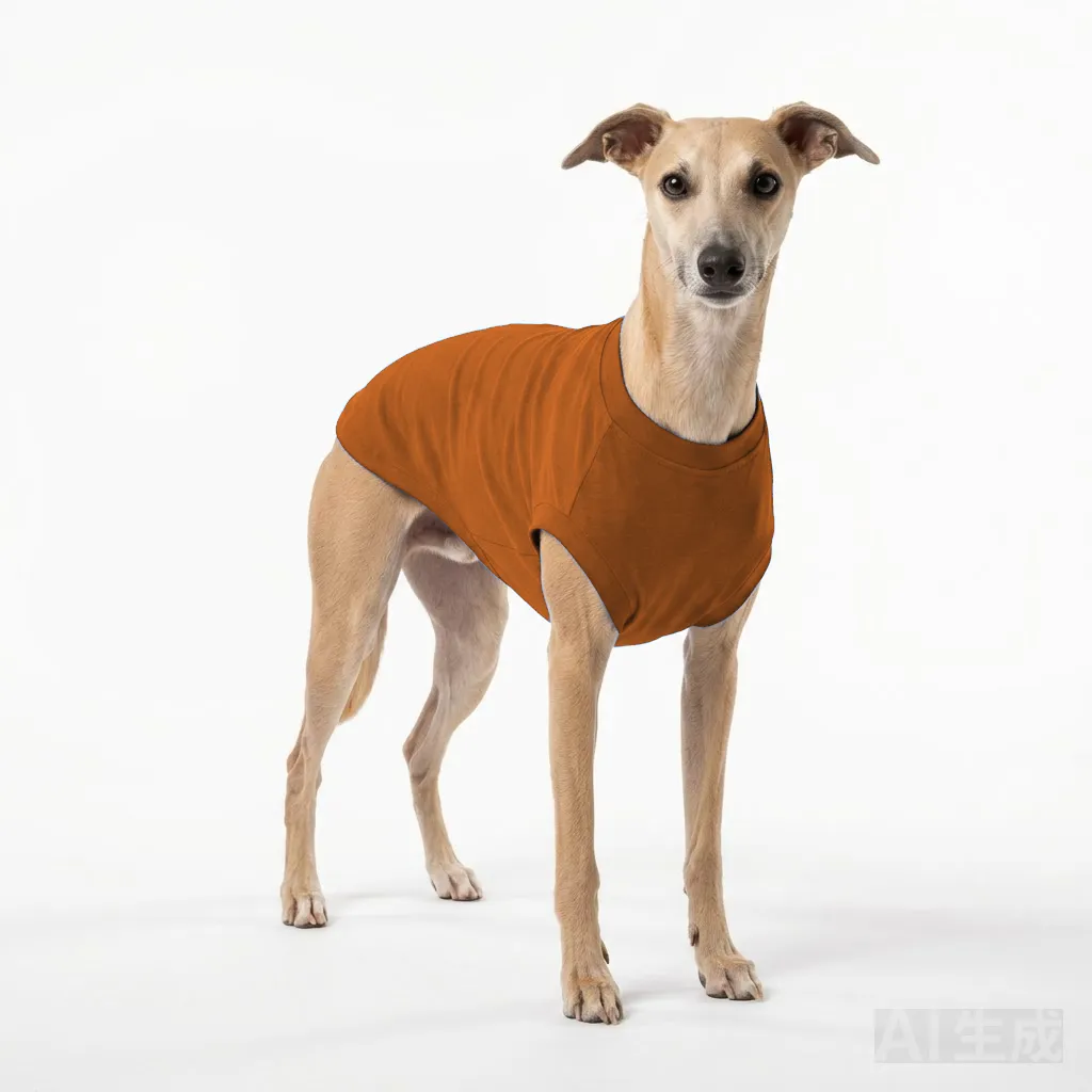 Orange Dog UPF Swim Shirt worn by a dog — fit reference