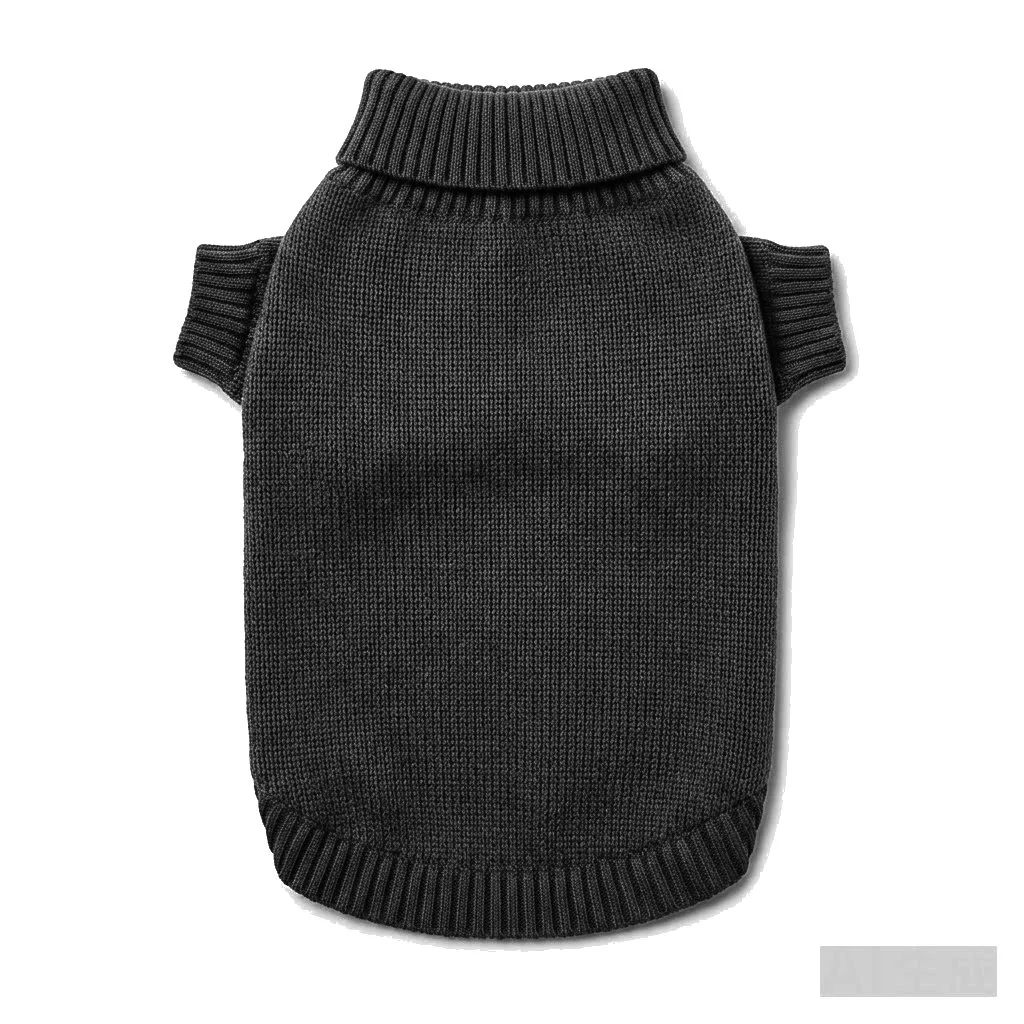 Black Cat Knit Sweater flat lay — wholesale pet apparel, design render