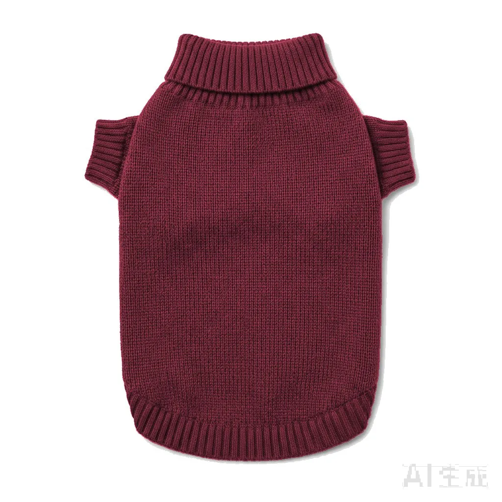 Burgundy Cat Knit Sweater flat lay — wholesale pet apparel, design render