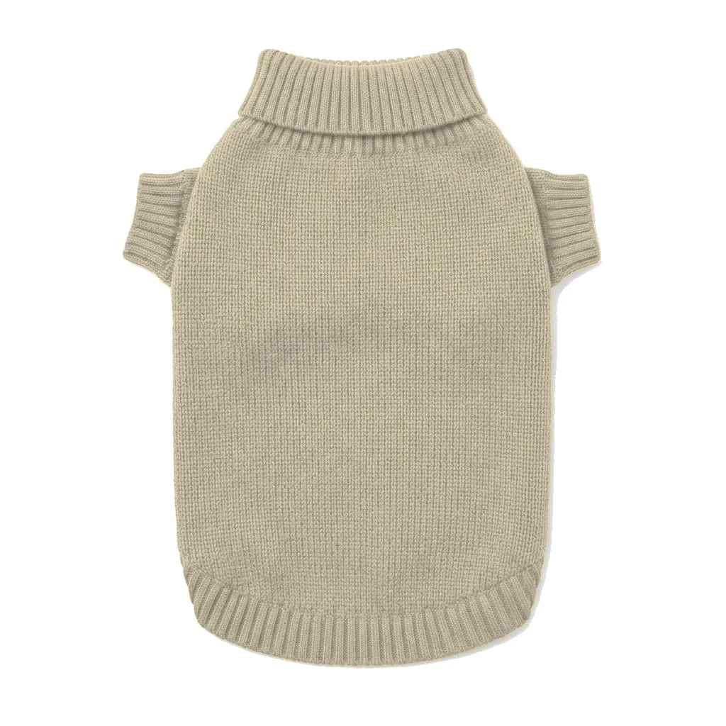 Cream Cat Knit Sweater flat lay — wholesale pet apparel, design render