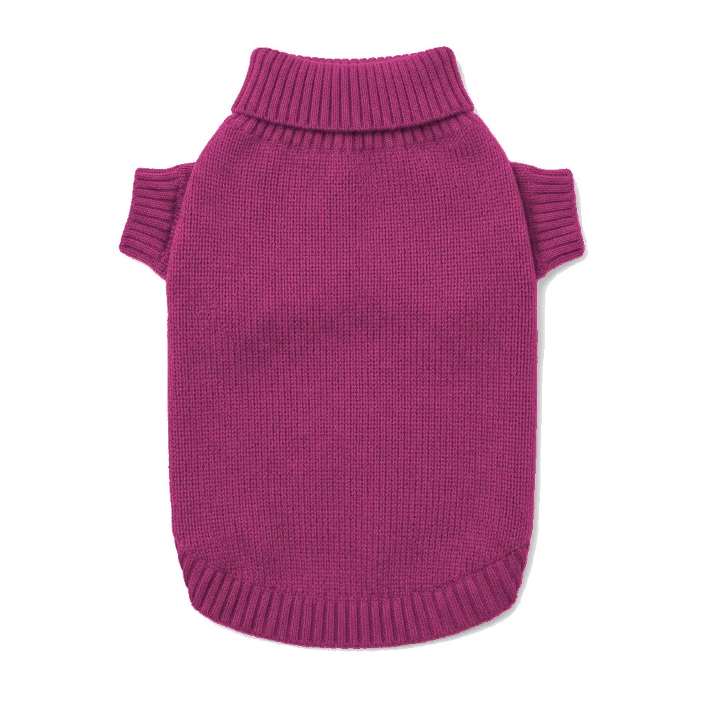 Hot Pink Cat Knit Sweater flat lay — wholesale pet apparel, design render