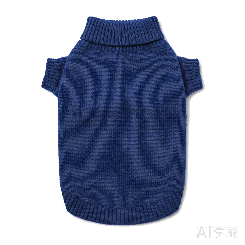 Navy Cat Knit Sweater flat lay — wholesale pet apparel, design render
