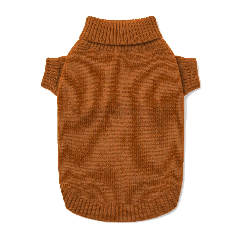 Orange Cat Knit Sweater flat lay — wholesale pet apparel, design render