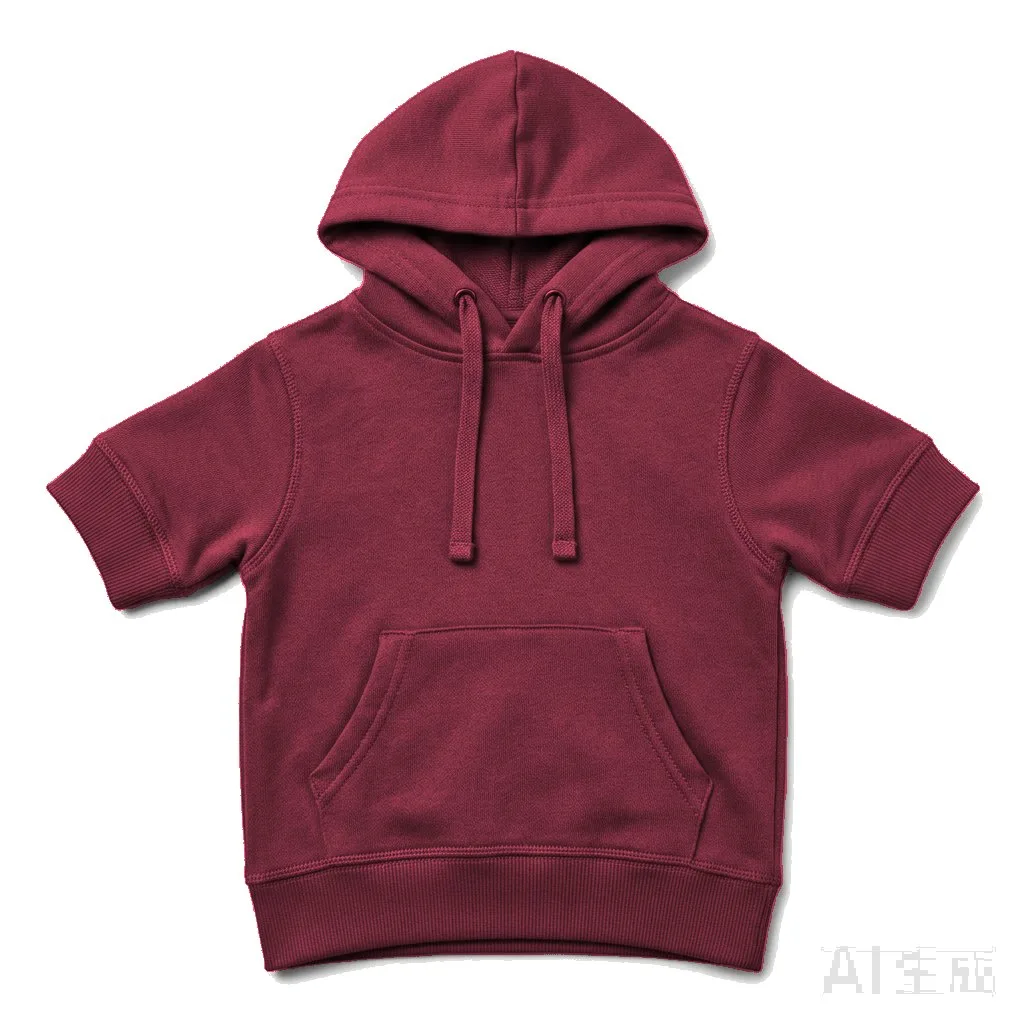 Burgundy Dog Cotton Hoodie flat lay — wholesale pet apparel, design render