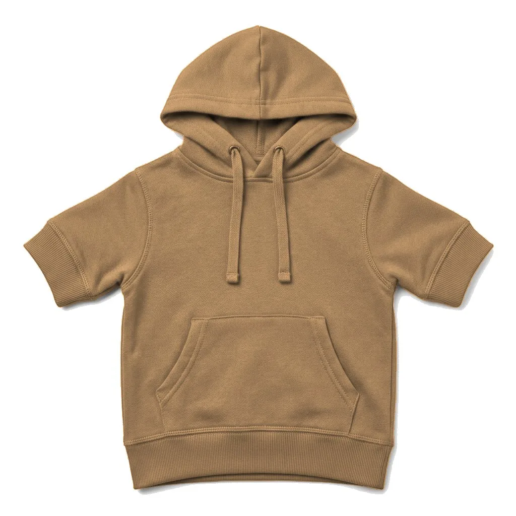 Camel Dog Cotton Hoodie flat lay — wholesale pet apparel, design render