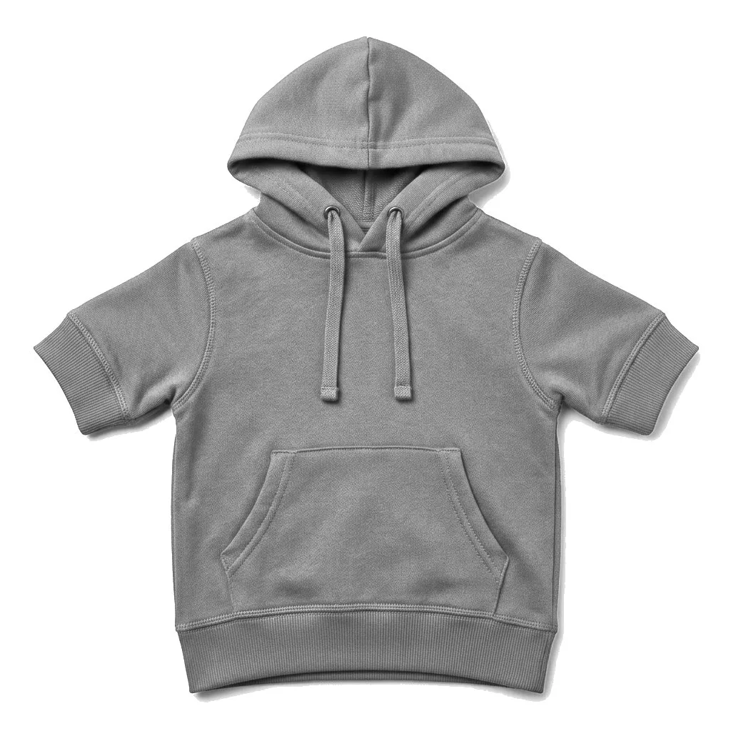 Charcoal Grey Dog Cotton Hoodie flat lay — wholesale pet apparel, design render