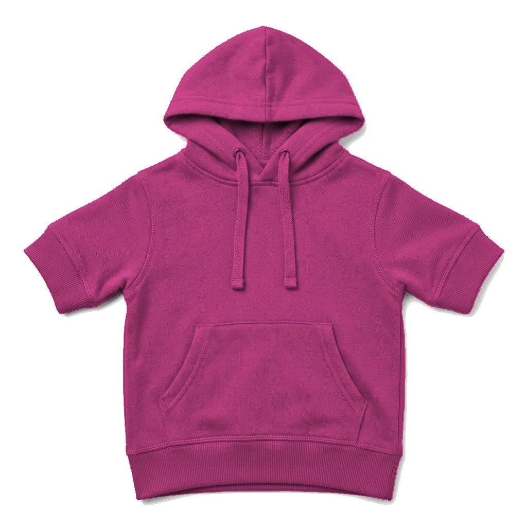 Hot Pink Dog Cotton Hoodie flat lay — wholesale pet apparel, design render