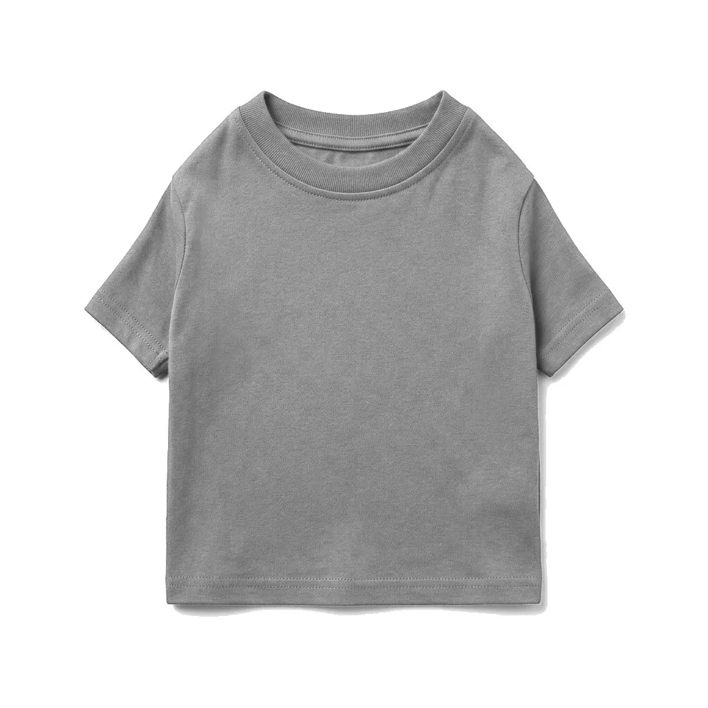Charcoal Grey Dog Cotton T-Shirt flat lay — wholesale pet apparel, design render