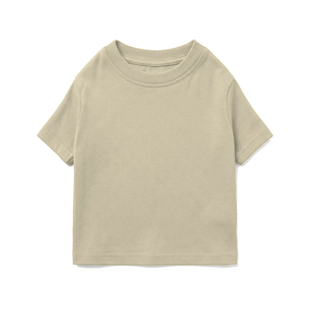 Cream Dog Cotton T-Shirt flat lay — wholesale pet apparel, design render