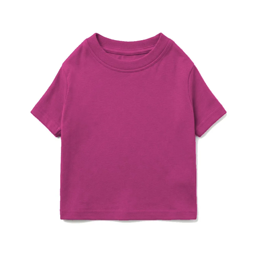 Hot Pink Dog Cotton T-Shirt flat lay — wholesale pet apparel, design render