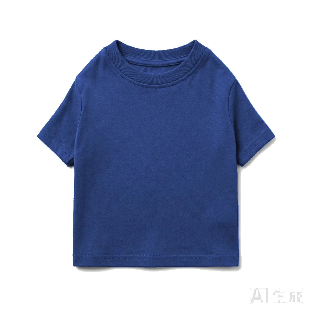 Navy Dog Cotton T-Shirt flat lay — wholesale pet apparel, design render