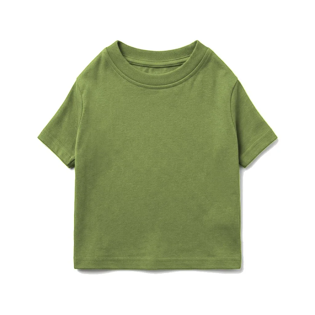 Olive Dog Cotton T-Shirt flat lay — wholesale pet apparel, design render