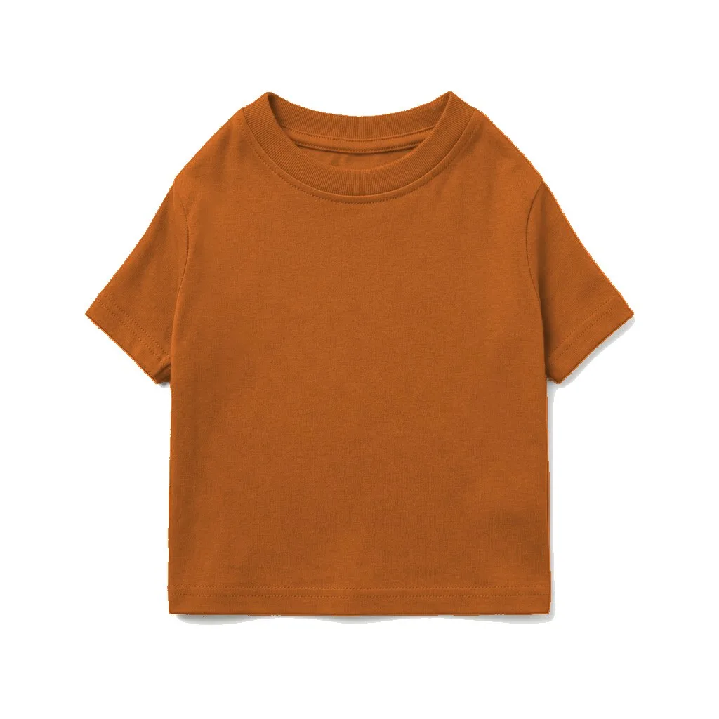 Orange Dog Cotton T-Shirt flat lay — wholesale pet apparel, design render