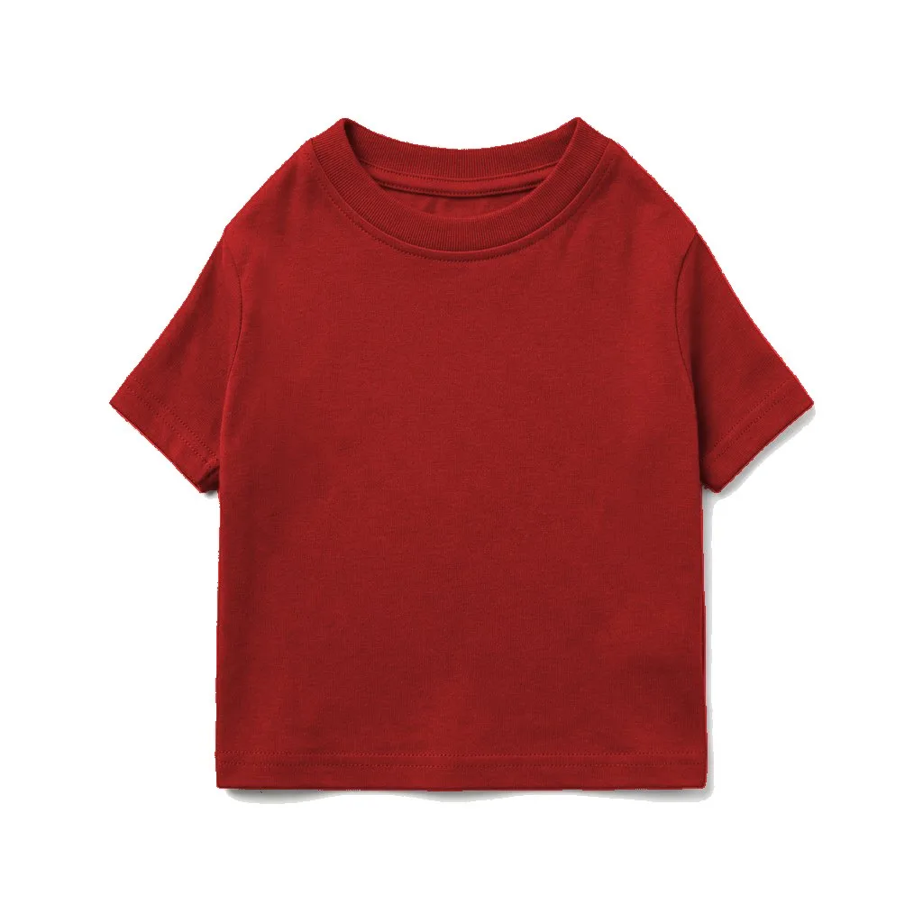 Red Dog Cotton T-Shirt flat lay — wholesale pet apparel, design render