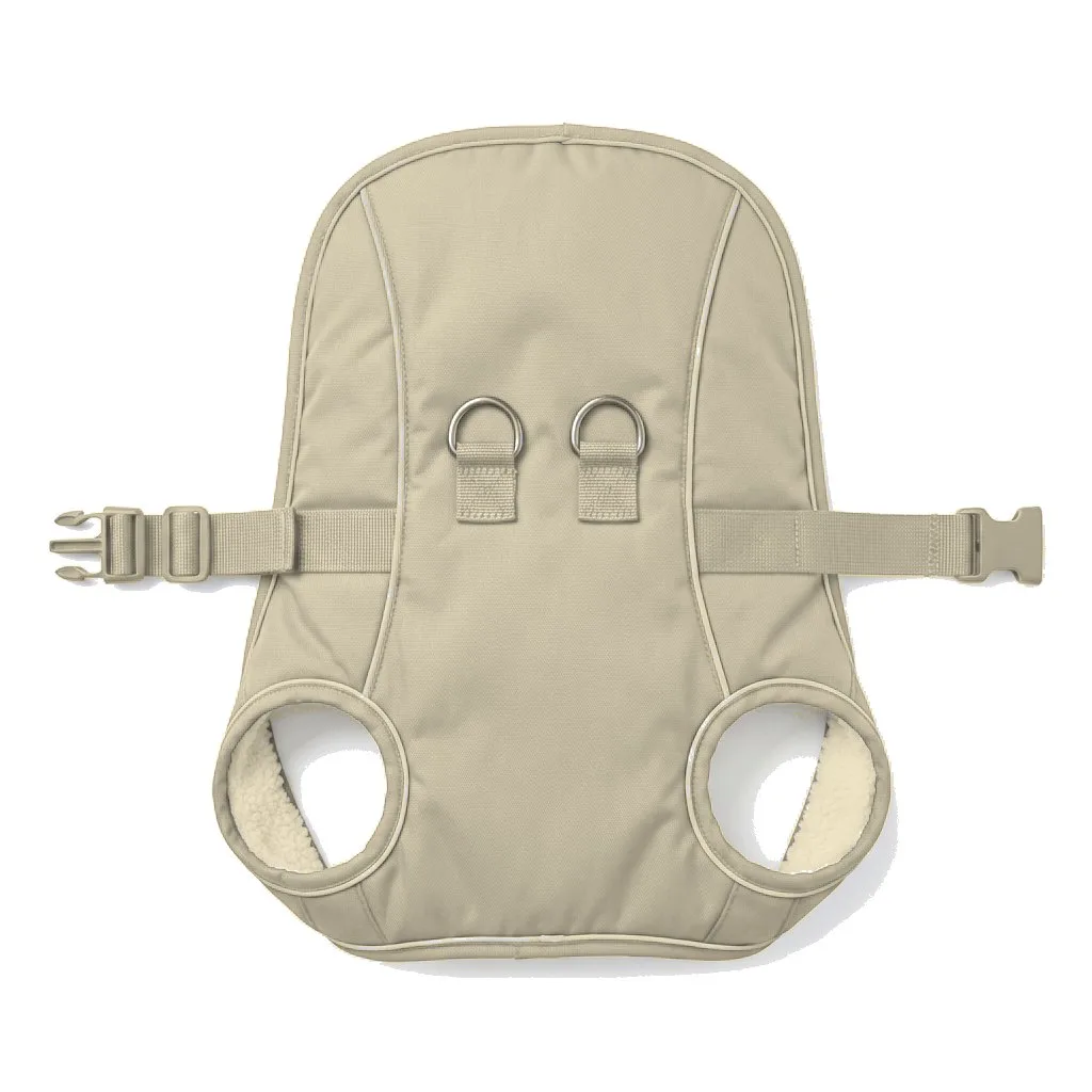 Cream Dog Step-In Harness Vest flat lay — wholesale pet apparel, design render