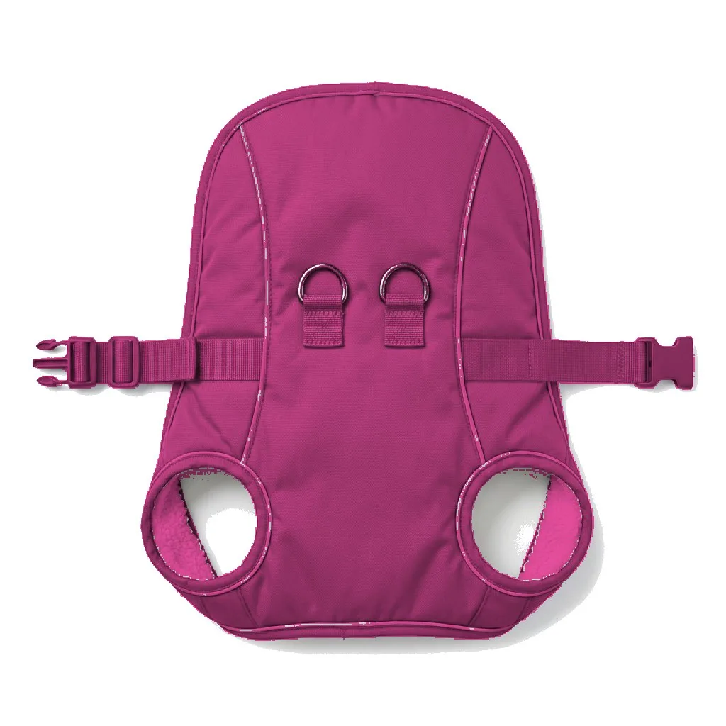 Hot Pink Dog Step-In Harness Vest flat lay — wholesale pet apparel, design render