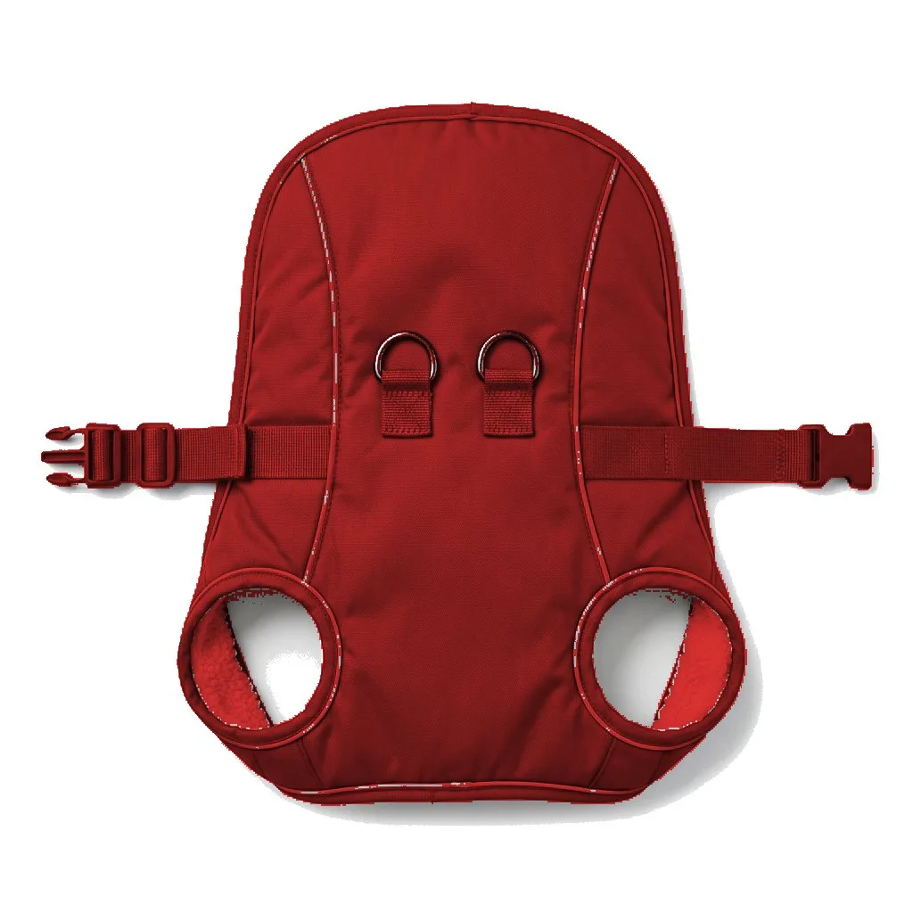 Red Dog Step-In Harness Vest flat lay — wholesale pet apparel, design render
