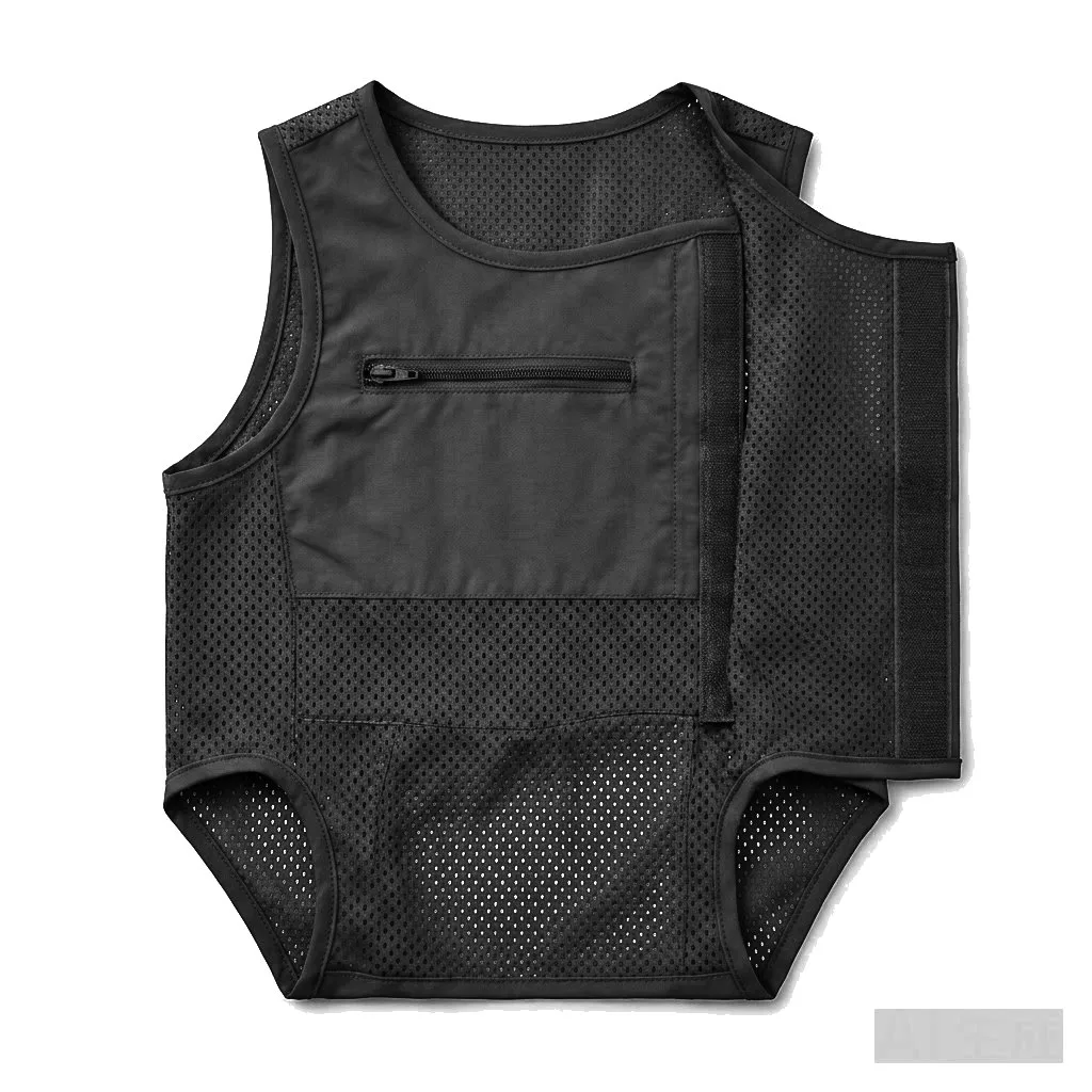 Black Dog Mesh Cooling Vest flat lay — wholesale pet apparel, design render