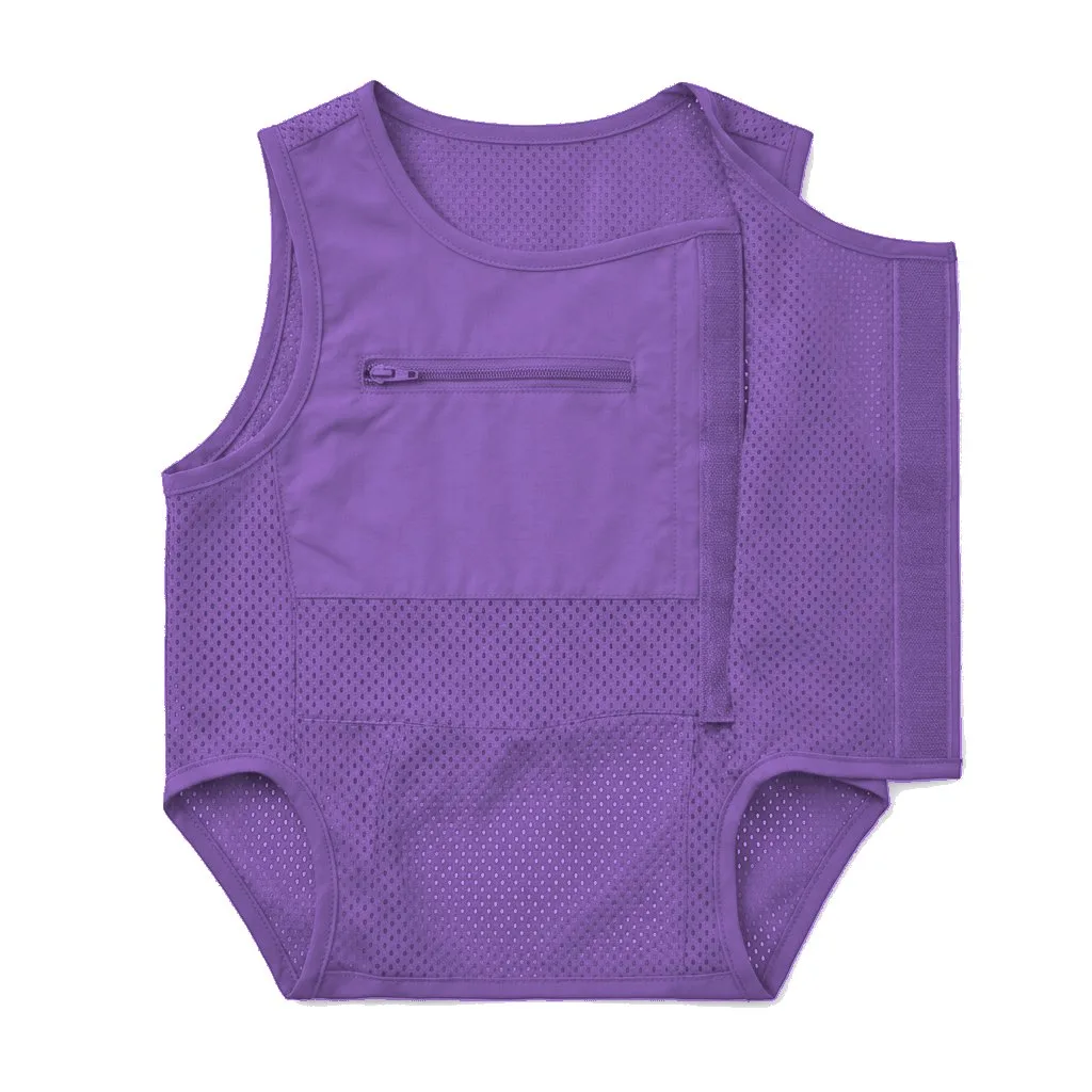 Lavender Dog Mesh Cooling Vest flat lay — wholesale pet apparel, design render