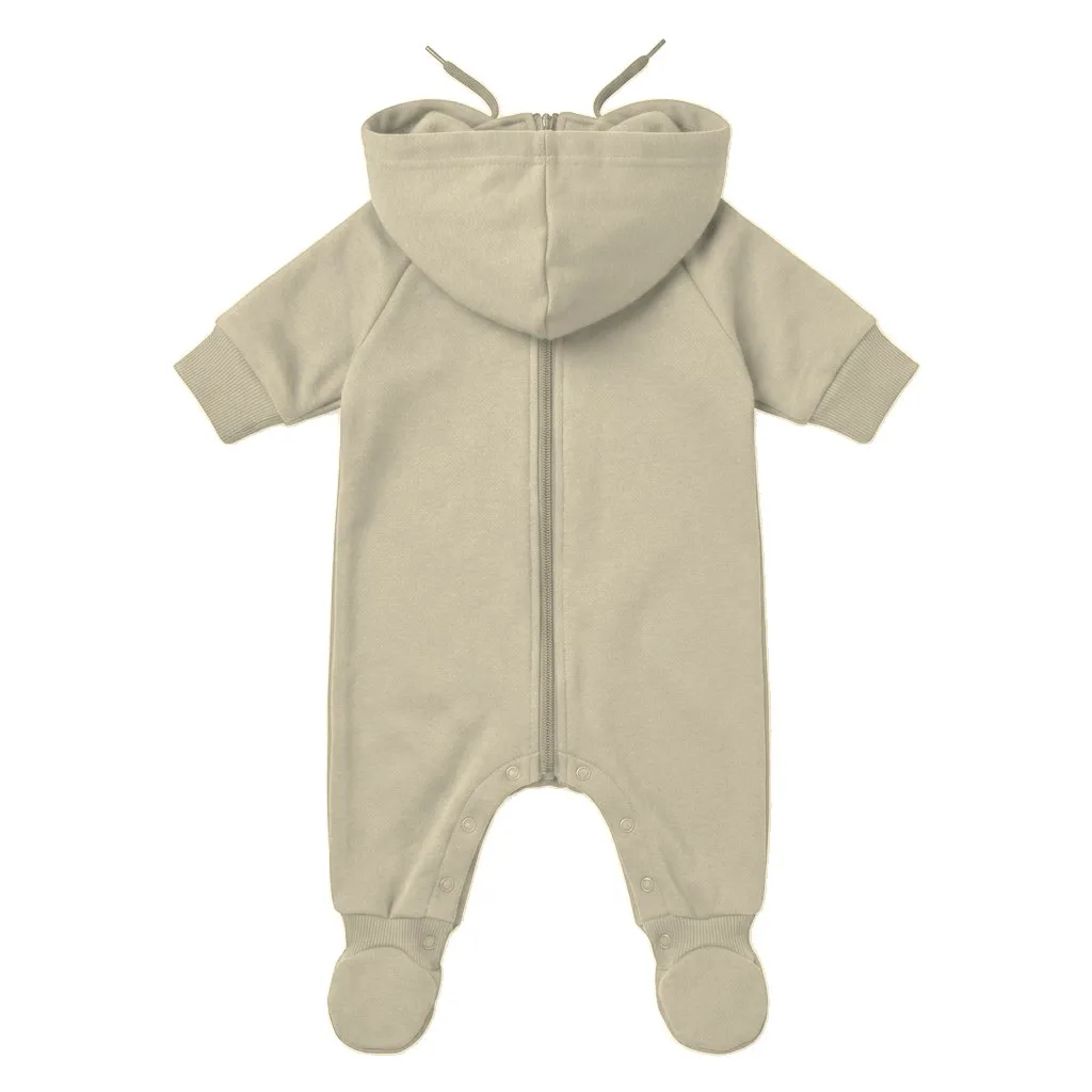 Cream Dog One-Piece Pajamas flat lay — wholesale pet apparel, design render
