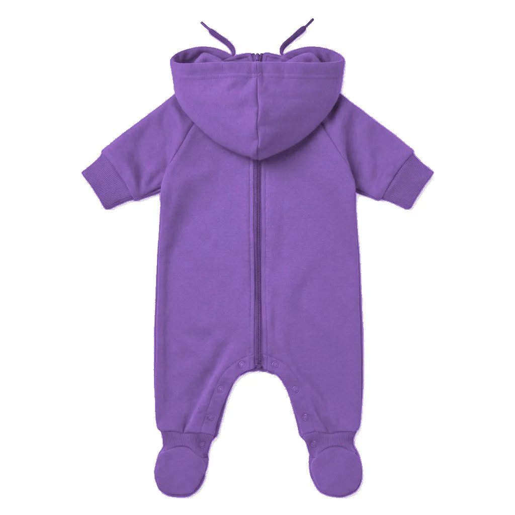 Lavender Dog One-Piece Pajamas flat lay — wholesale pet apparel, design render
