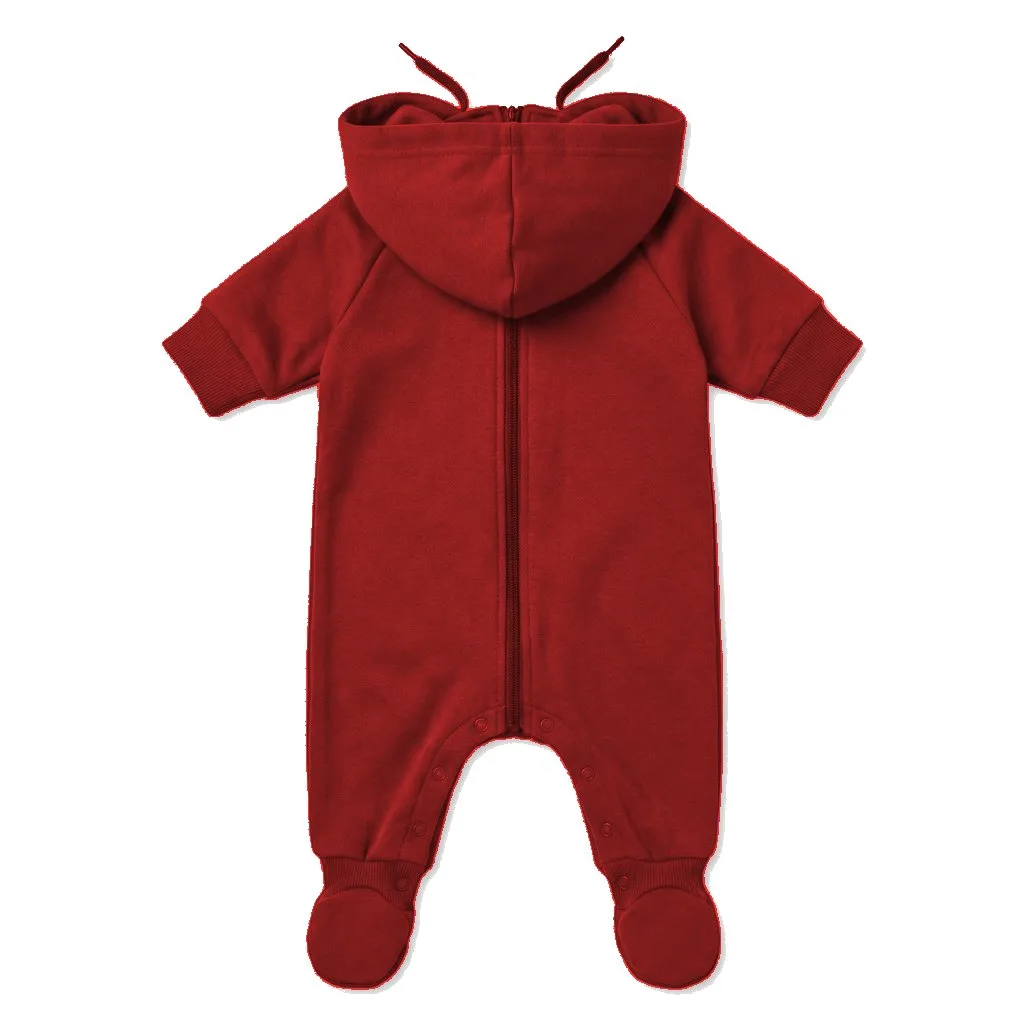Red Dog One-Piece Pajamas flat lay — wholesale pet apparel, design render
