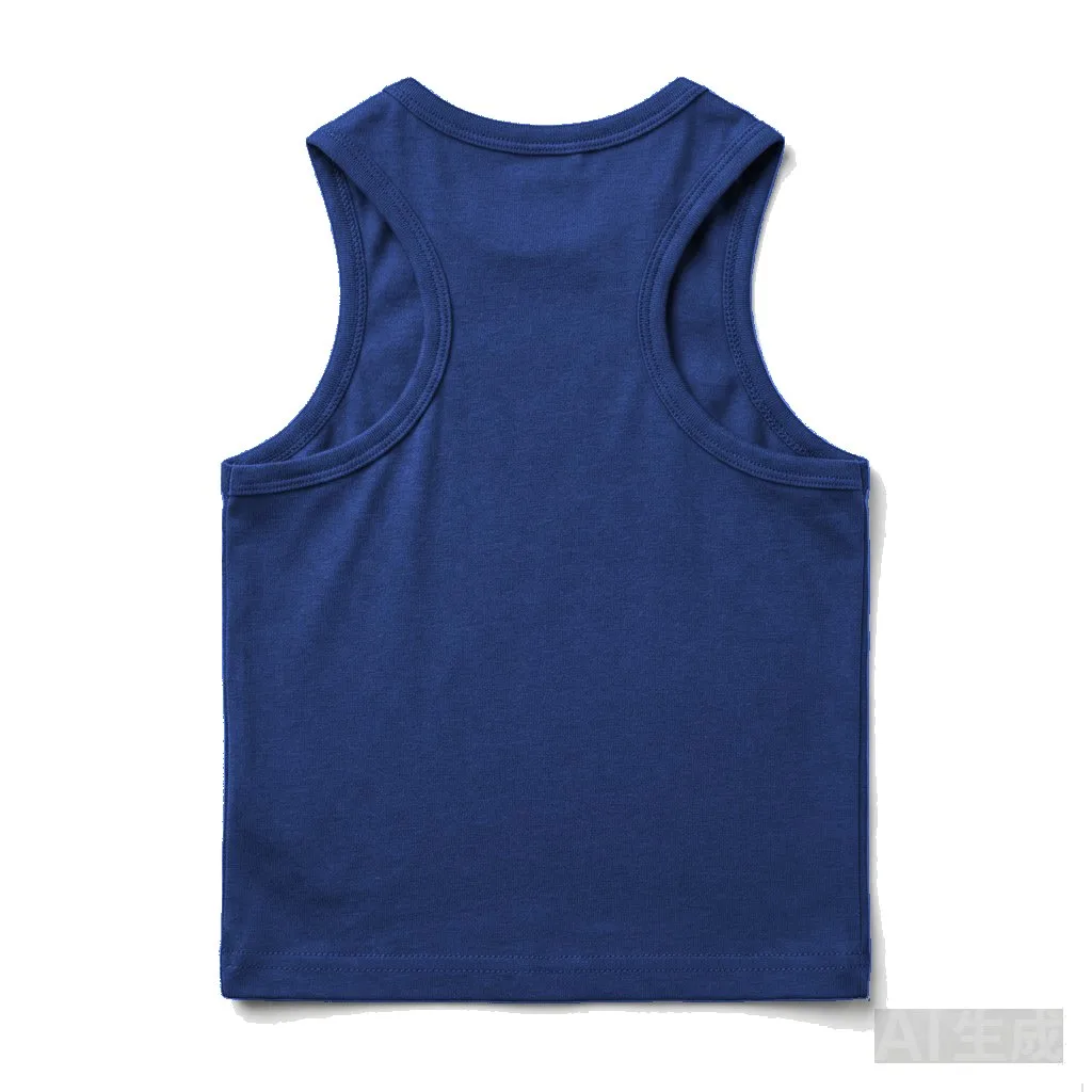 Navy Dog Racerback Tank Top flat lay — wholesale pet apparel, design render