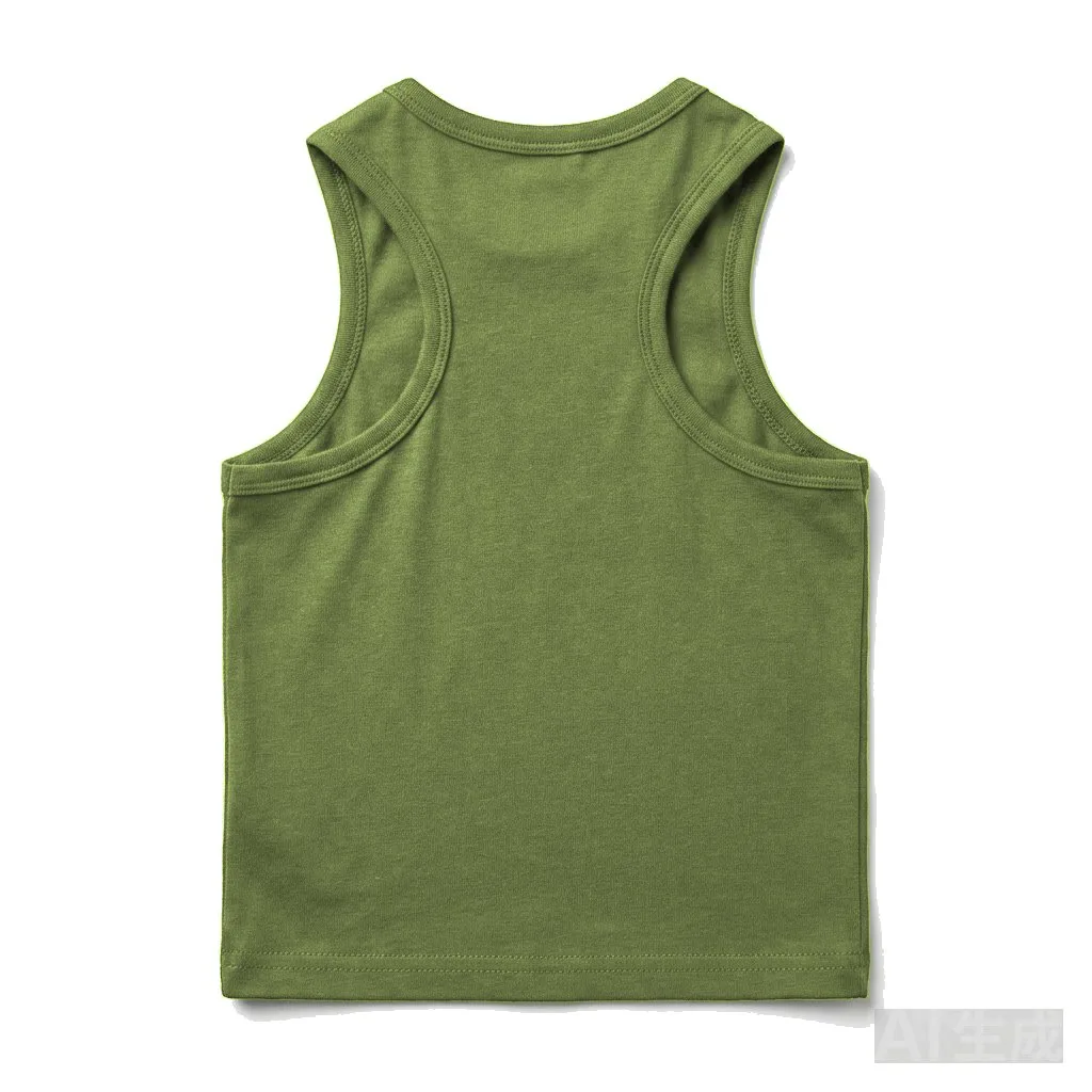 Olive Dog Racerback Tank Top flat lay — wholesale pet apparel, design render