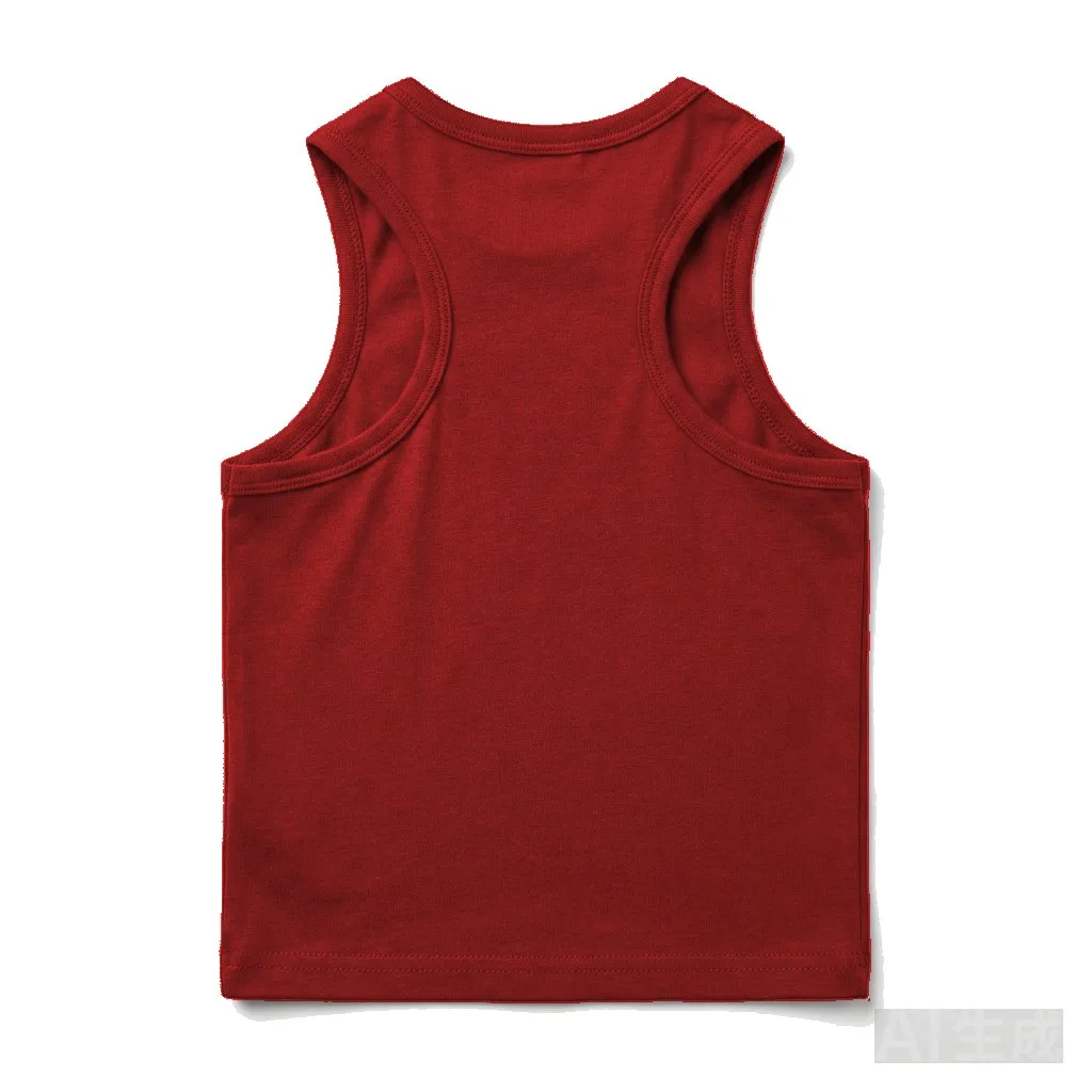 Red Dog Racerback Tank Top flat lay — wholesale pet apparel, design render