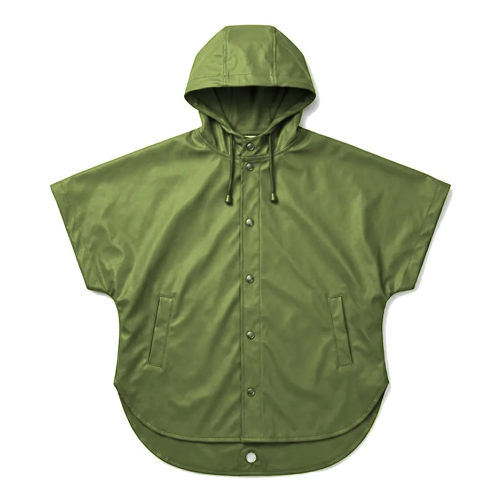 Olive Dog Rain Poncho flat lay — wholesale pet apparel, design render