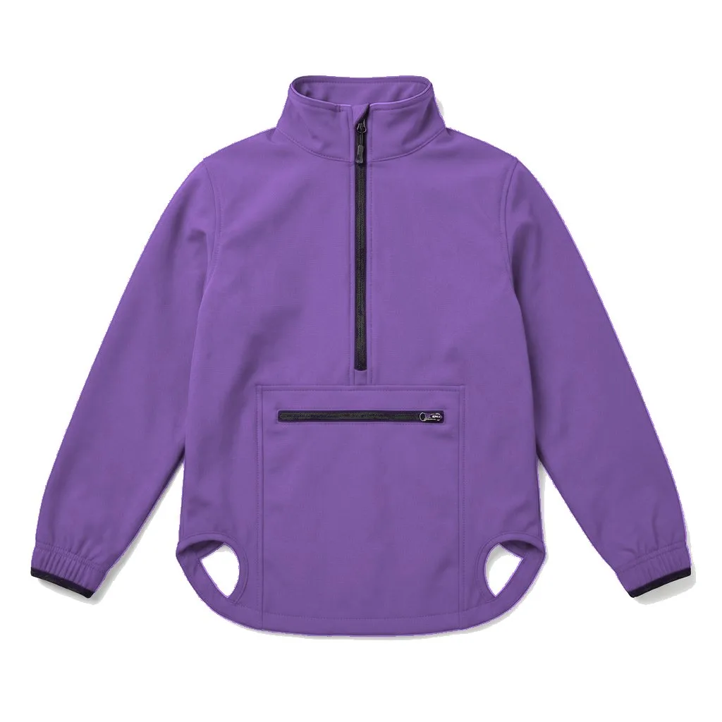 Lavender Dog Softshell Windbreaker flat lay — wholesale pet apparel, design render