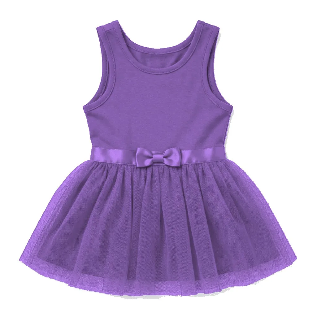 Lavender Dog Tulle Party Dress flat lay — wholesale pet apparel, design render