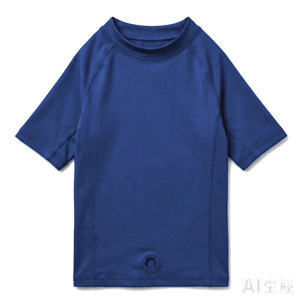 Navy Dog UPF Swim Shirt flat lay — wholesale pet apparel, design render