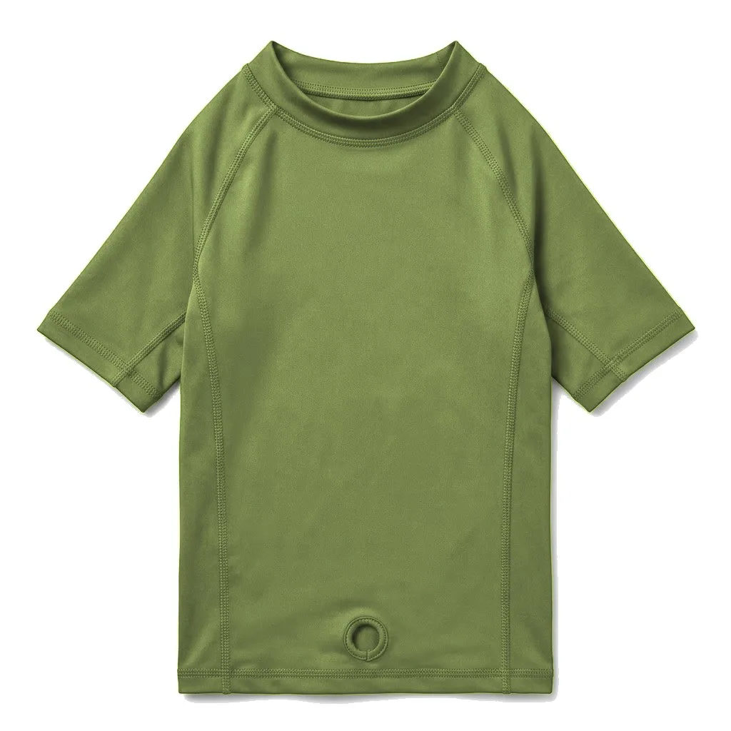 Olive Dog UPF Swim Shirt flat lay — wholesale pet apparel, design render