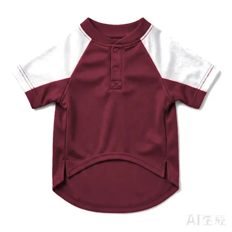Burgundy Dog Baseball Jersey