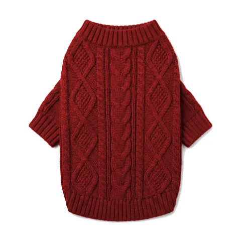 Red Dog Cable Knit Sweater thumbnail