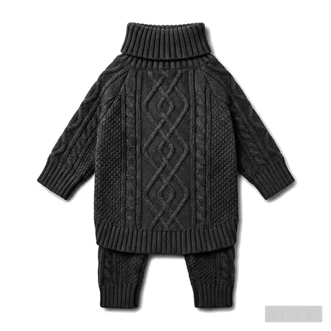 Black Dog Cable Turtleneck Knit wholesale