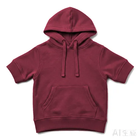 Burgundy Dog Cotton Hoodie