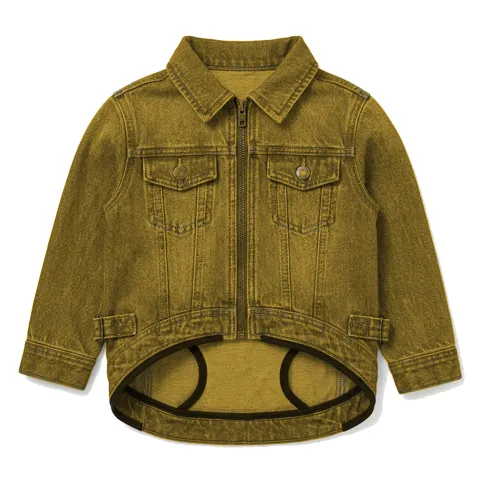 Mustard Dog Denim Trucker Jacket
