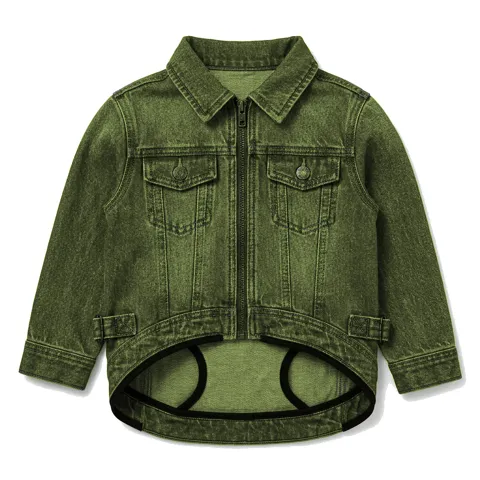 Olive Dog Denim Trucker Jacket