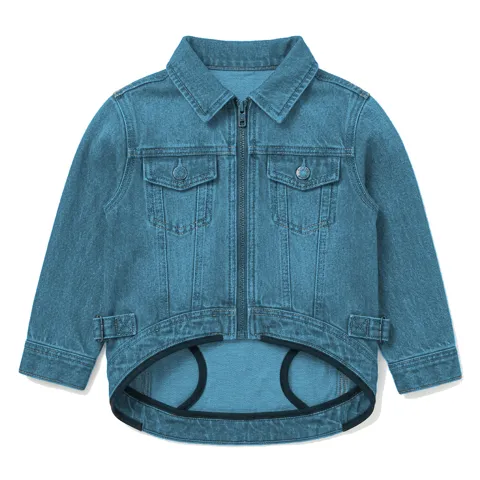 Sky Blue Dog Denim Trucker Jacket