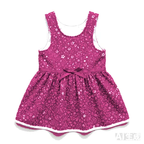 Hot Pink Dog Floral Summer Dress