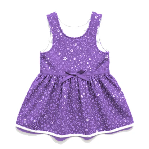 Lavender Dog Floral Summer Dress