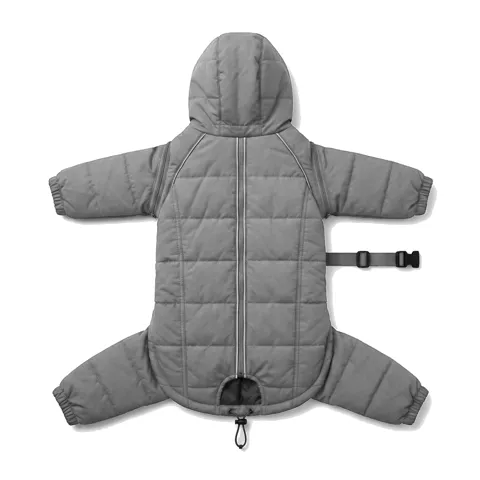 Charcoal Grey Dog Four-Leg Winter Parka