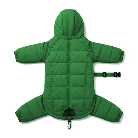 Forest Green Dog Four-Leg Winter Parka